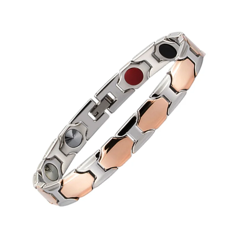 Высокое качество энергии био здоровье Магнитный целебный браслет позолоченные ювелирные изделия для мужчин