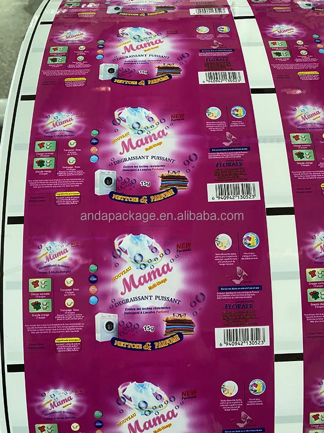 Washing Powder Plastic Packaging Bag Detergent Sachet Packaging Plastic