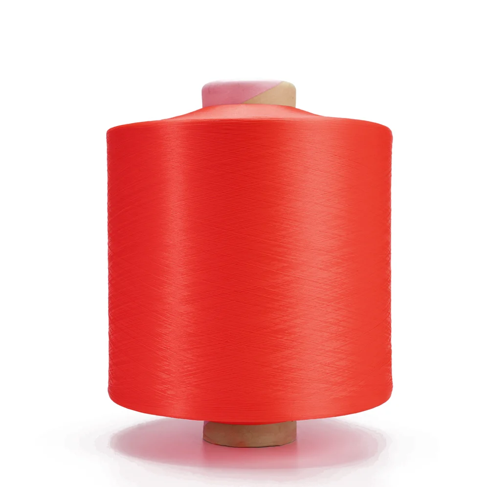 100 Polyester Dty Yarn KG Price Dyed HIM 15048 Textured Trapillo Filament Yarn for Knitting