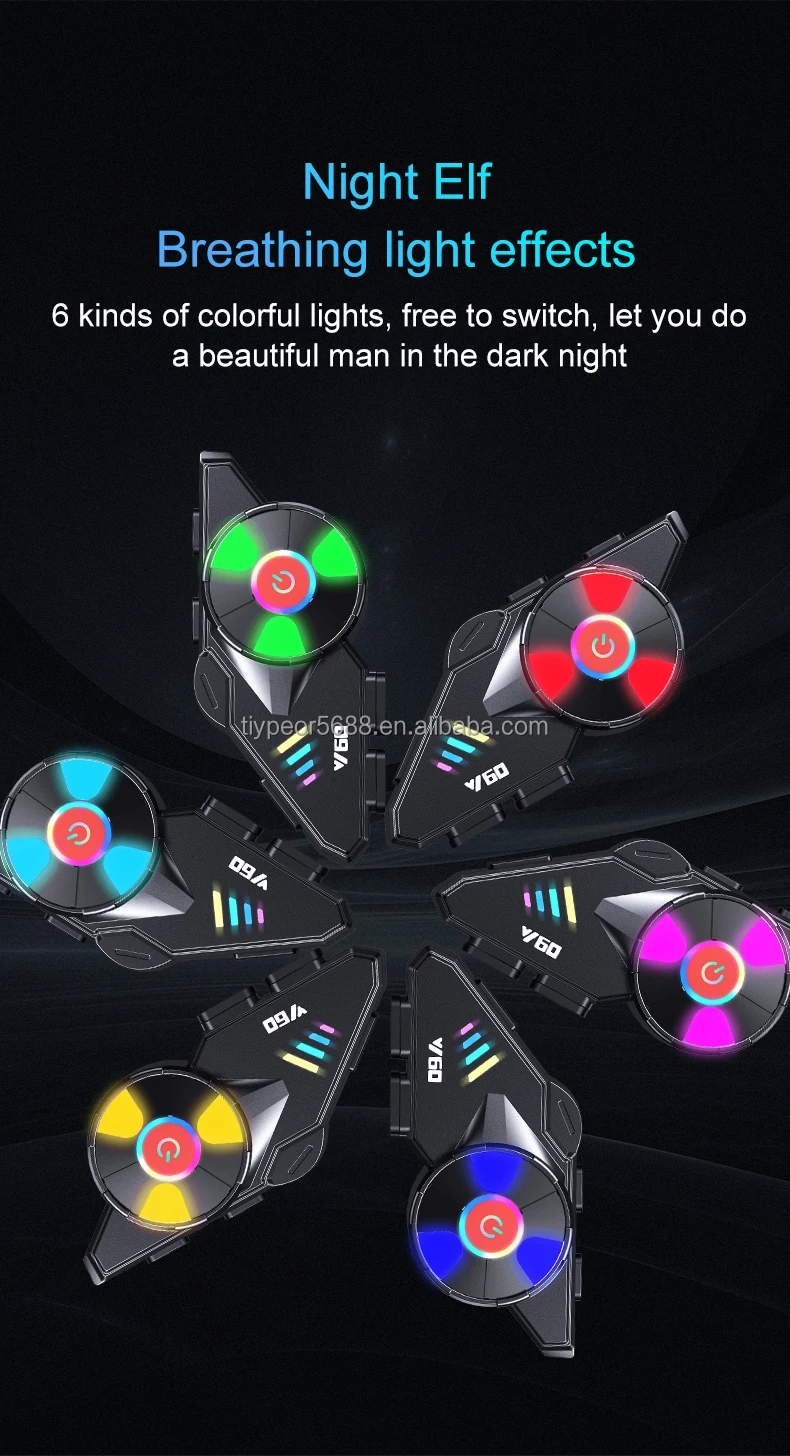 product tiypeor wireless waterproof dustproof helmet earphones support hands free calling connected two mobile phones long battery life-8