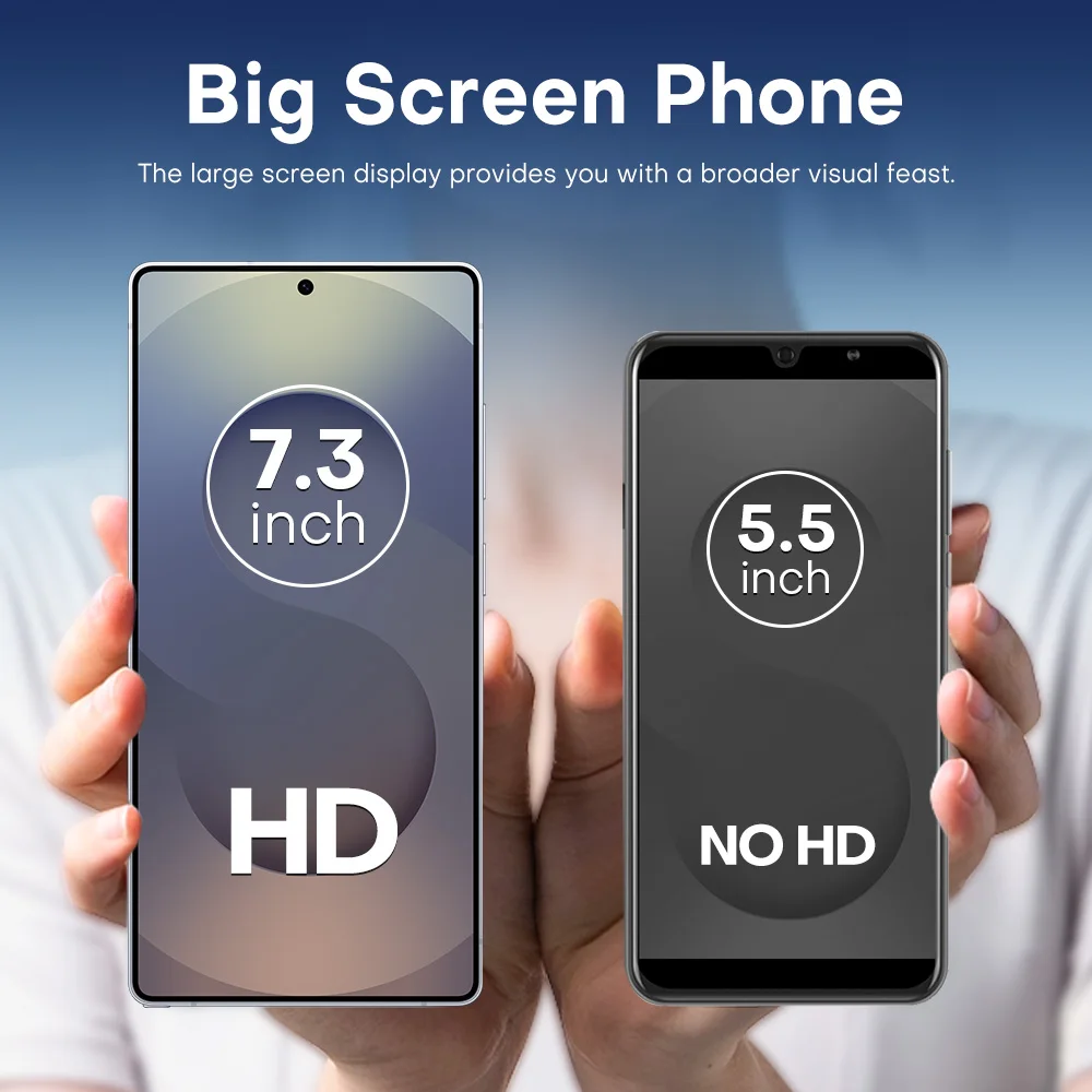 25 Pro Max 7.3 Snch Full Screen WsFs GPS S25 Smartphone 16GB+512GB 1TB 4G 5G Mobsle Phone Large Screen HD Camera Wholesale