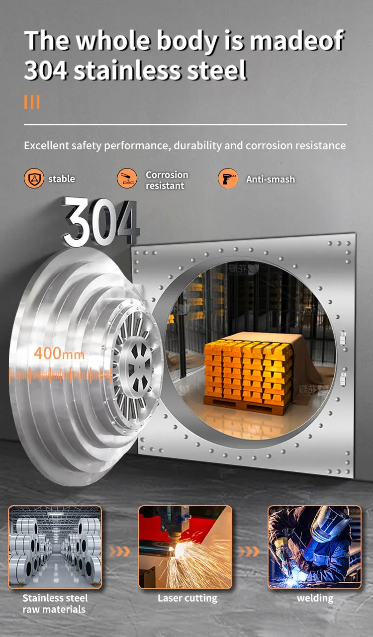 CEQSAFE Factory Customize Steel Safes Security Doors Double Security Bank Mechanical Password Double Door Metal Vault Door details