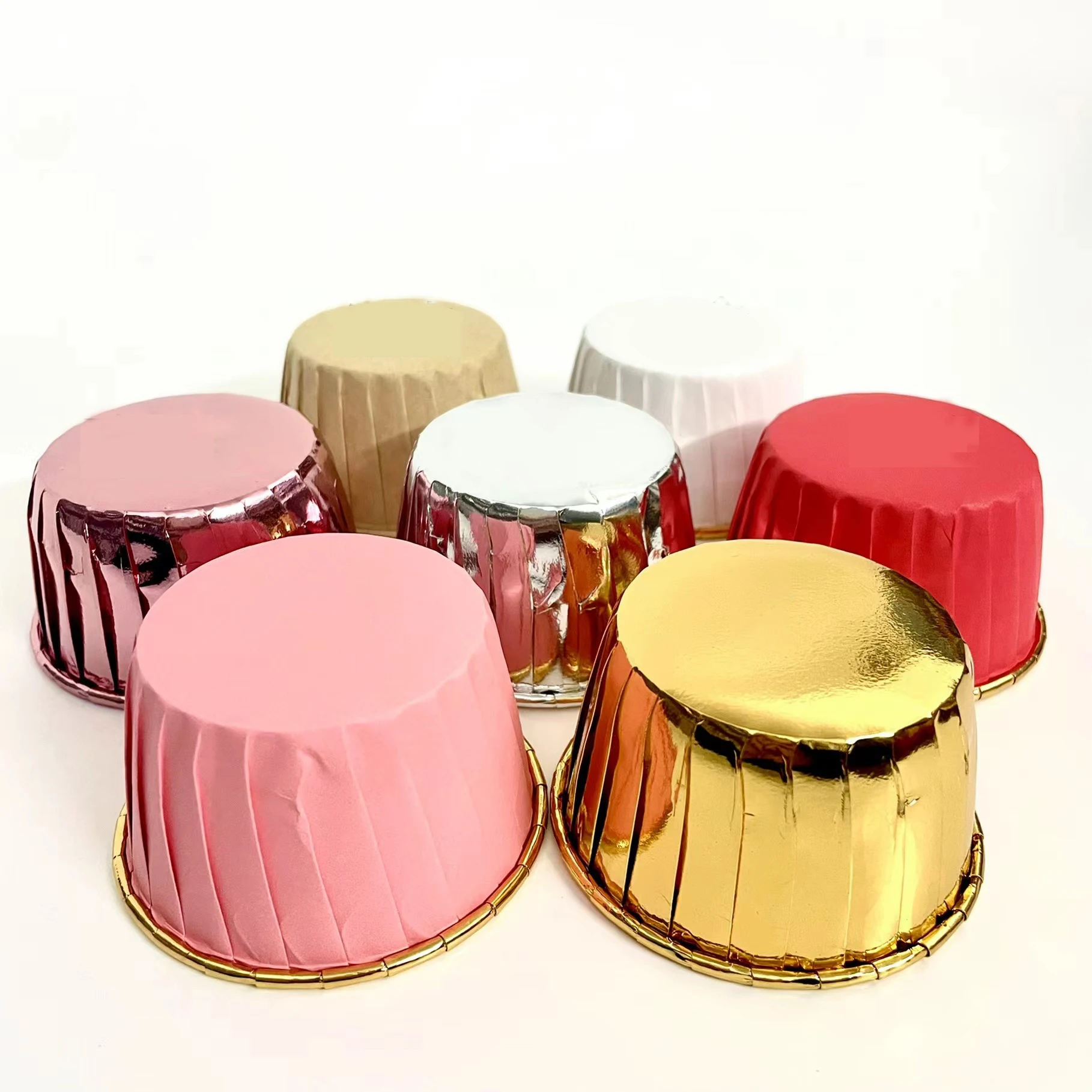 Cake baking aluminum foil insulation cup, dessert chocolate Cupcake packaging paper bowl Wholesale Food Grade Disposable Cup factory