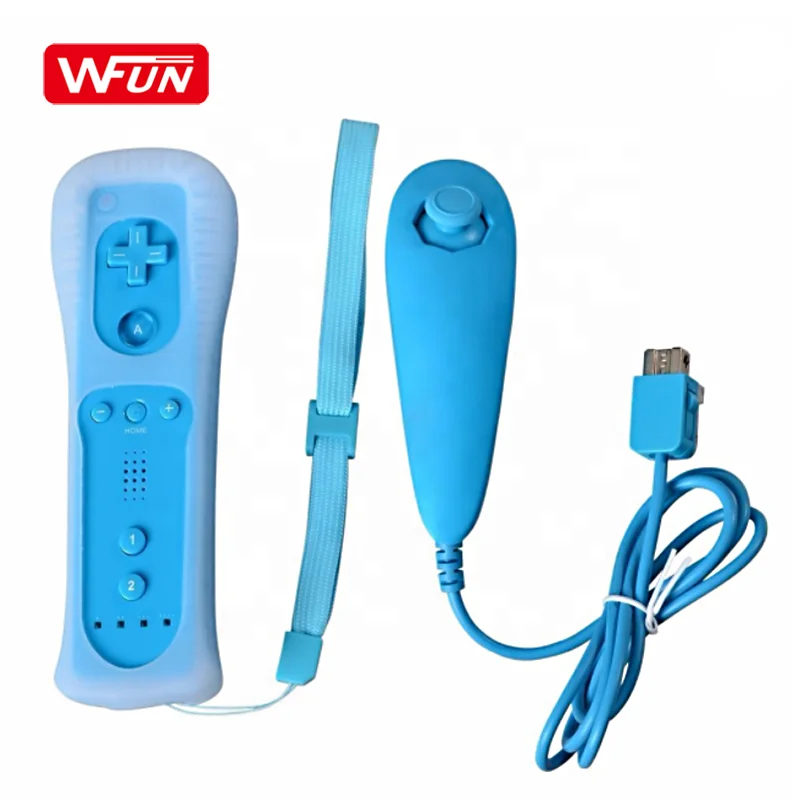 Wii用リモコンコントローラー Motion Plus & Nunchuck 赤/黒/青/灰色