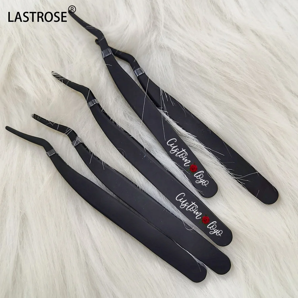 Пинцет для бровей из нержавеющей стали, пинцет для наращивания ресниц от частного бренда, набор инструментов для ресниц, пинцет для бровей с острым носком