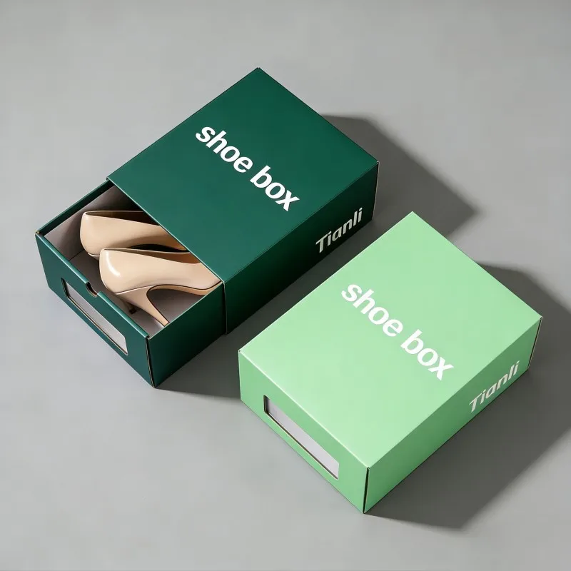 Ψηφιακή εκτύπωση, εξατομικευμένο κιβώτιο από χαρτί κράφτ για αποθήκευση υποδημάτων, κυματοειδές χαρτοκιβώτιο για επιπλέον αποστολή υψηλοτάκουνων παπουτσιών