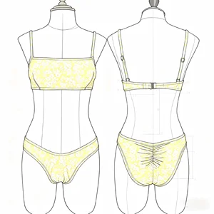 Women's Bikini Swimsuit New Design Bikinis Square Neck Sexy Low Waist Two Piece Swimwear Beachwear Woman's Sexy Bikini Set