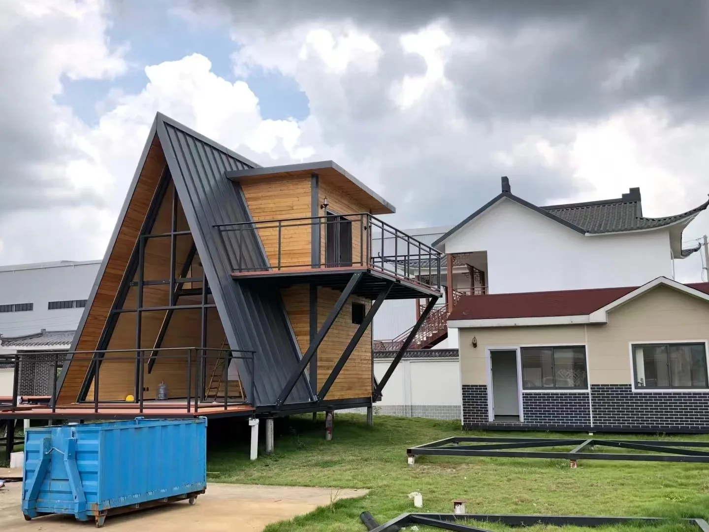 A Frame Low Rise Villa Heat Insulated Modular Home Prefab Tiny Triangle ...