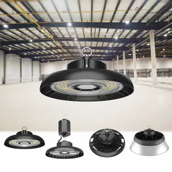 CE CB 150lm/W High Performance 100W 150W 200W UFO Warehouse High Bay Light IP65 Industrial Gymnasium Factory High Bay LED Lights