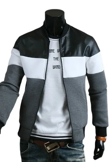 Fall Spring trend ing Patchwork Cardigan hoodie zipper jacket for men_voghion.com