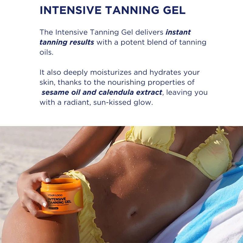 Wholesale Tanning Lotion Gel Natural Dark Suntan Intensive Tanning Sunbed Cream Organic Indoor Self Tanning Gel(pic5)