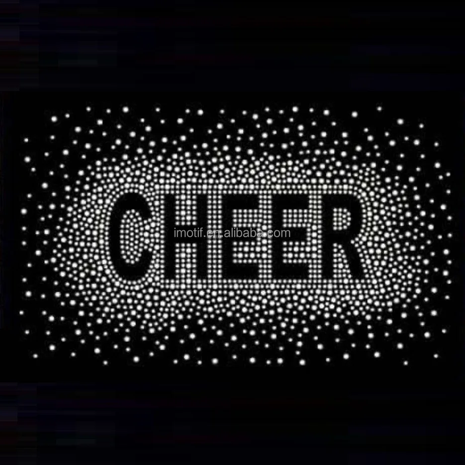 Cheer Base Cheer Hot Fix Bling Rhinestone Iron On Heat Transfer - Buy ...