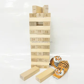 2022 Hot Selling Wooden Tumbling Blocks Stacking Tower Toy Board Game For Kids