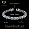 White Gold Plated 6.5mm