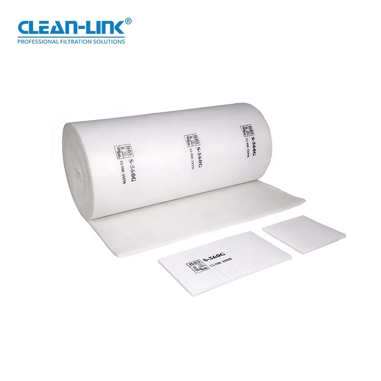 Factory Paint Booth Filter Primary Full Glue Synthetic Filter Cotton Spray Booth Ceiling Filter Media Roll