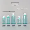 Transparent Blue Bottle+Transparent Pump