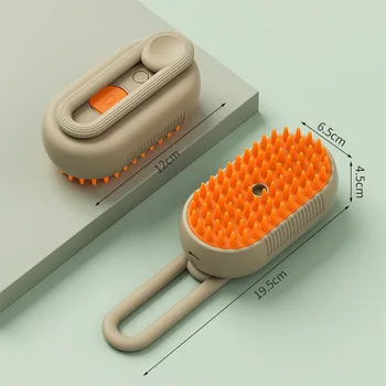 One-Touch Anti-Flying Hair Cat Massage Bath Brush Sustainable Electric Spray Comb for Pet Cleaning Made of ABS TPR for Grooming