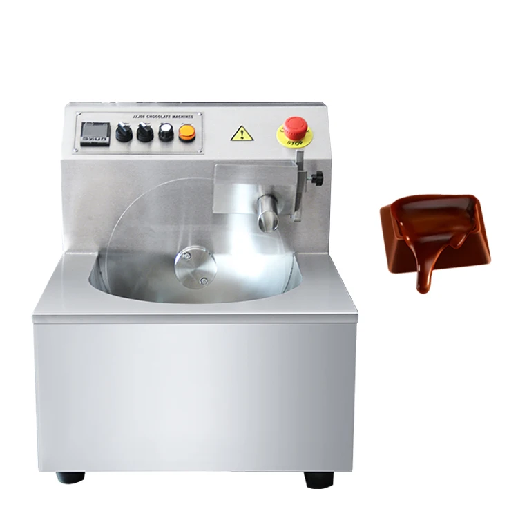 Mini Steel Automatic Hot Chocolate Tempering Chocolate Wheel Temperer Meter Machine with Vibrator Tap Modern Storage tank 5 8 kg