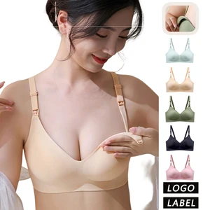 Wholesale Custom Seamless & Comfortable Front-Opening Maternity Bras for Pregnancy, Sleeping and Breastfeeding