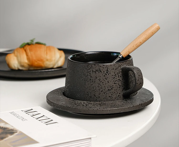 Japanese Coffee Cup Set Retro Creative Ceramic Cappuccino Latte Cup Set