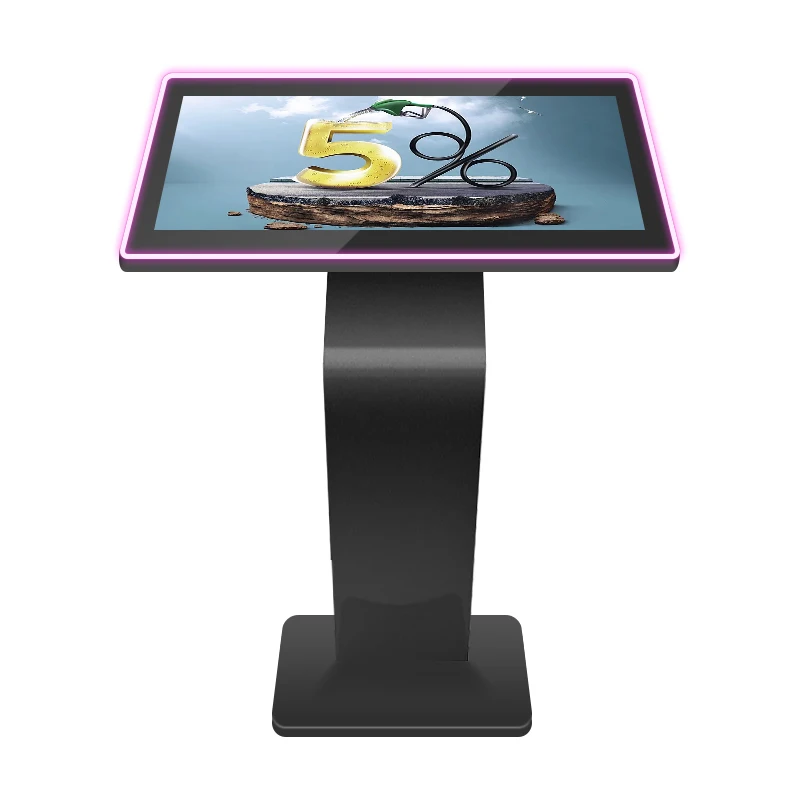 Kiosk Touch Screen  Stand LED Light Strip Signage Game Player and Shopping Advertising Machine Display
