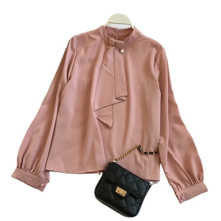 blusa rosa de manga