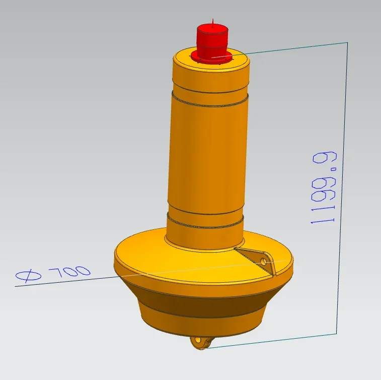 LLDPE 700*1200mm Navigation Buoys and Markers for Marine Use for Ocean Lake River Sea with Durable PE Material and Hinge