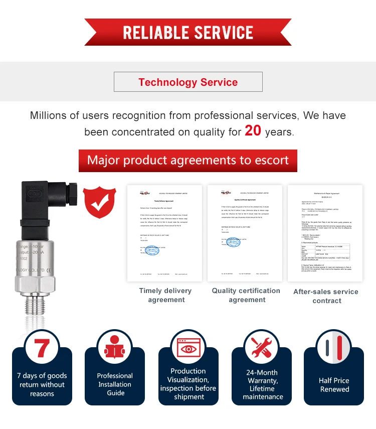 Holykell Factory Hpt300 Sensor Measures The Pressure Relative To
