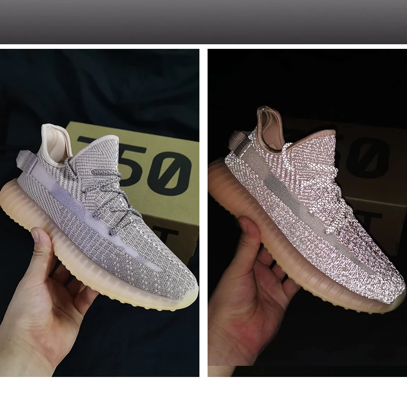 Светоотражающие кроссовки Yeezy 350 V2, обувь для Гипсофилы, оригинальная Мужская Спортивная обувь для бега