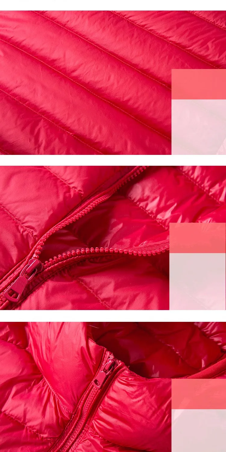 Women Ultralight White Duck Down Jacket Lightweight Down Jacket Winter