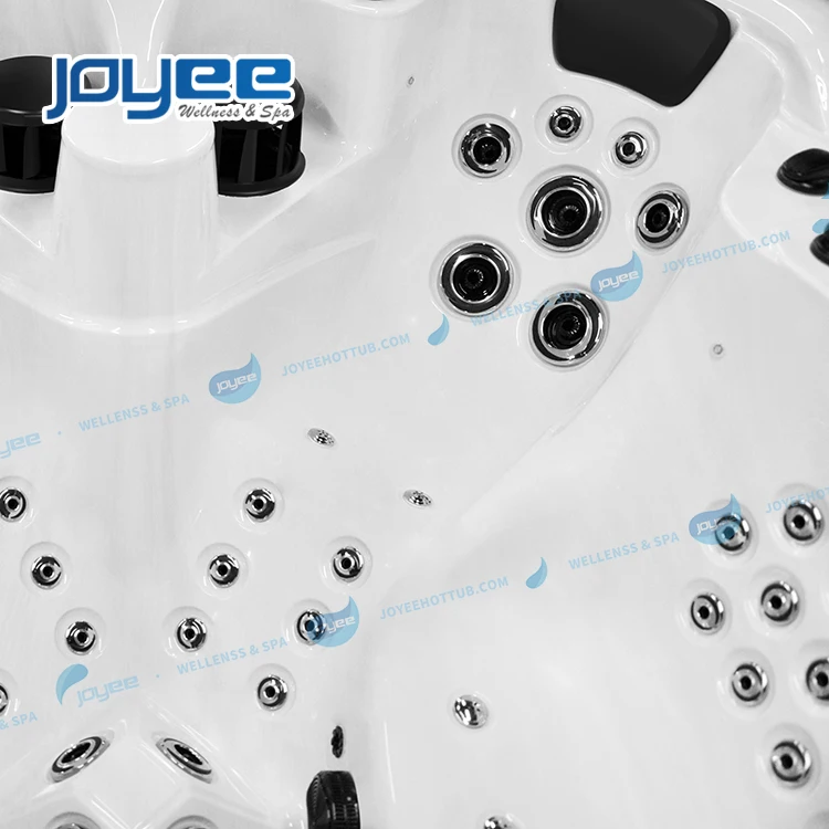 JOYEE 6 8 10 Person Swim Spa Party Wooden Panel Rectangle Large Lazy Water Massage Jacuzy Outdoor Whirlpool Hot Tub SPA