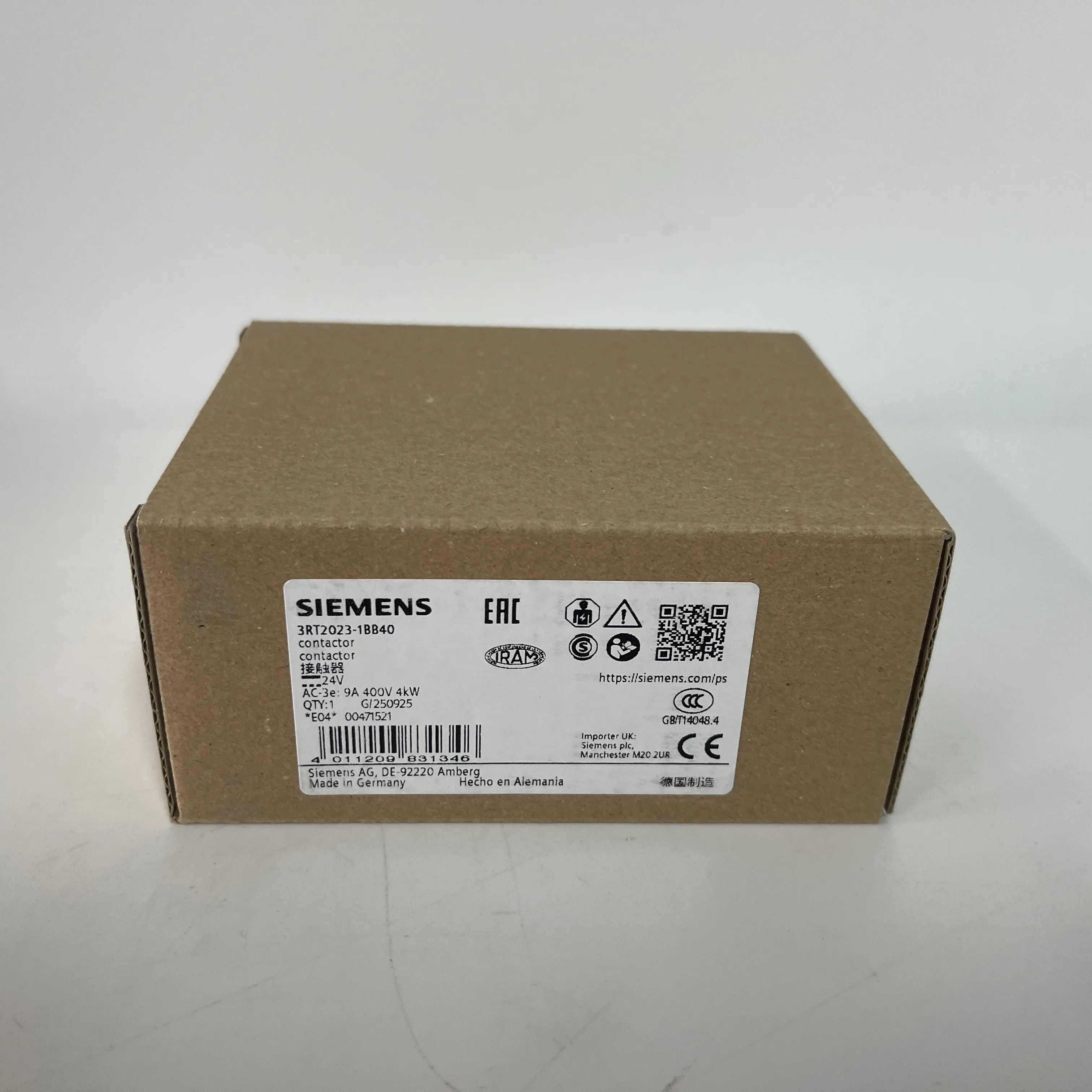 SIEMENS Contactor 3RT2023-1BB40