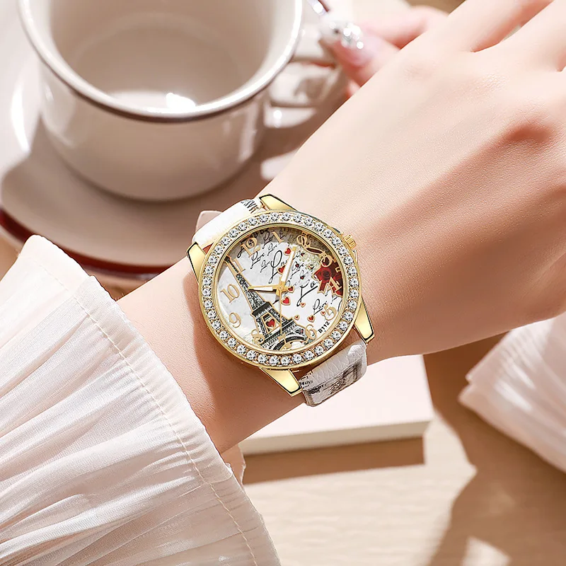 Lavishly Paris Luxury Women\'s Analog Quartz Crystal Wrist Watch Bracelet. Shop Our Collection of Women main image 4