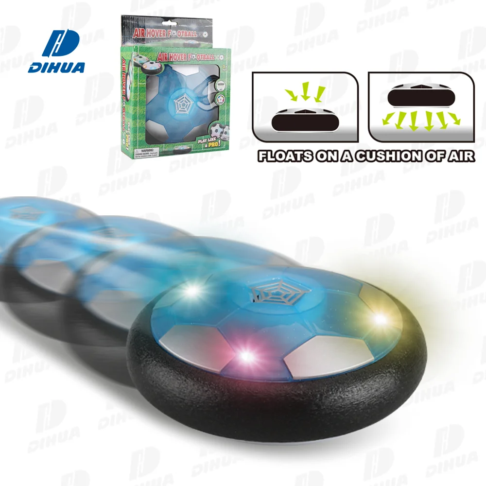 LED Light-Up Soccer Ball and Portable Goals Air Hover Football Training Set Indoor and Outdoor Agility Practice Kit for Kids