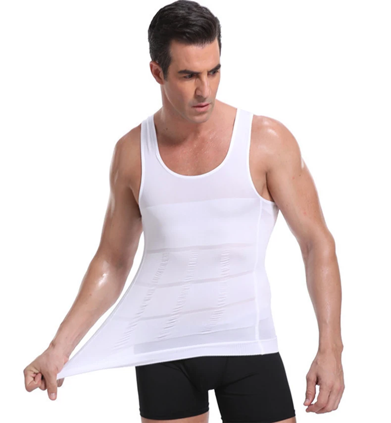 Hot Sale Men's Slimming Body Shapewear Corset Fitness Compression Tank ...