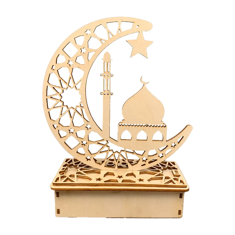 regalo musulmano eid mubarak decorazioni ramadan decorazione della tavola  artigianale in legno diy star della luna ha condotto decorazioni ramadan