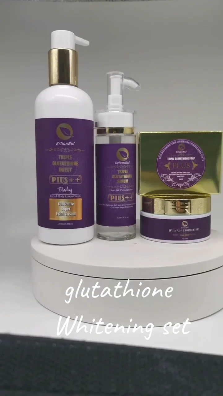 glutathione skincare products OEM Independent Brand Brightening Fading Black Spots Anti-aging Glutathione  Skincare Set