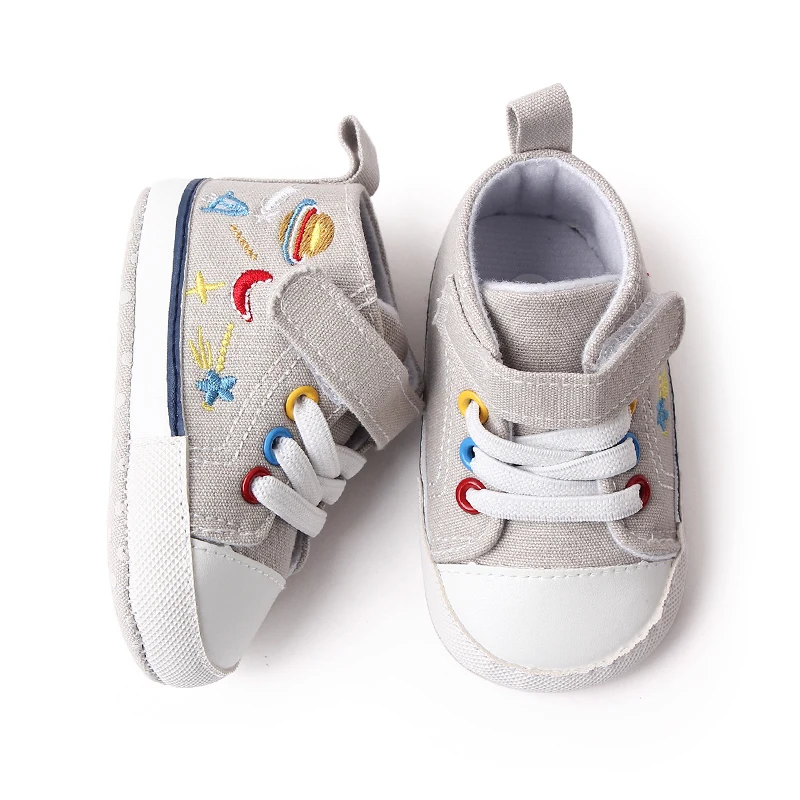 Directly Factory Wholesale Canvas Baby Toddler Infant Sneakers Shoes Newborn Baby Shoes for Boys supplier