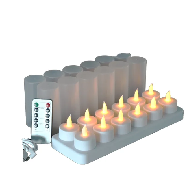 LED acrylic flameless column electronic candle