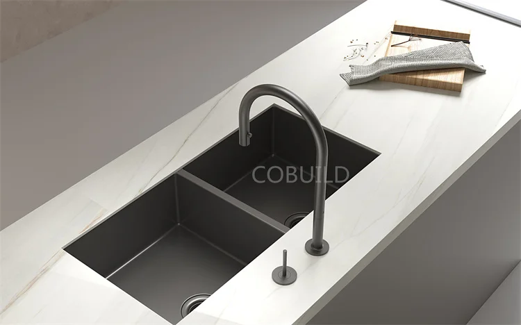 Faucet Factory Single Level Metered Faucets Contemporary Pull Down Black Kitchen Faucet
