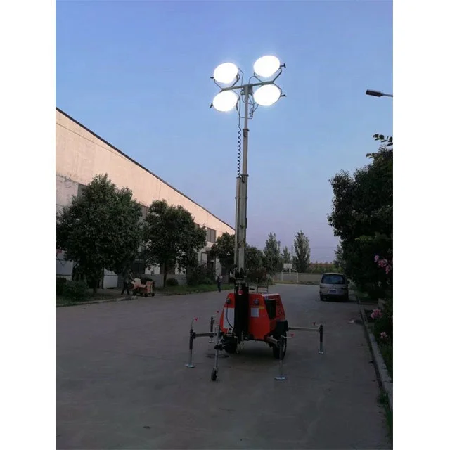 Hot selling 220V Automatic lifting mobile engineering  lighting night accident emergency repair illuminating beacon vehicle