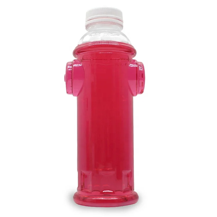 Fire Hydrant Shape 300ml 460ml 470ml Juice Beverage Bottle Packaging Clear Plastic PET Bottle