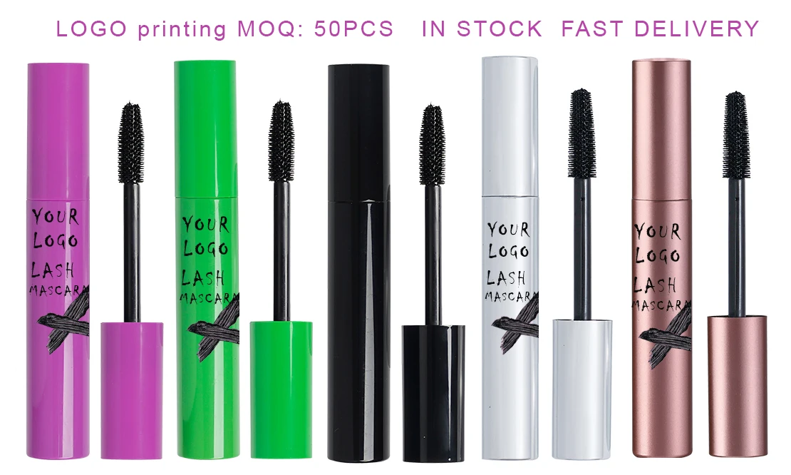 Pink Mascara Aluminum Tube 4d Silk Fiber Eyelash Createyourownbrand