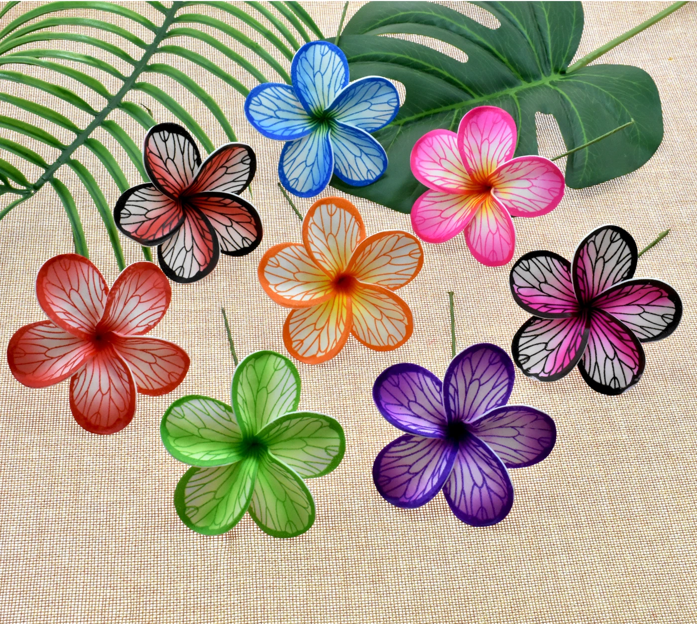 Beach Style Hot Sale Art Printed Hawaiian Foam Flowers For Dancer Party