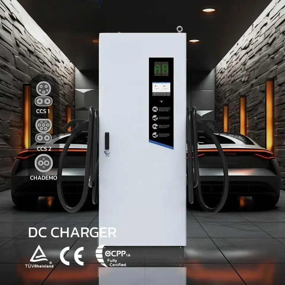 Ip54 Electric Car Ev Charger Station 60kw Chademo Ccs Gb T Car Fast Dc