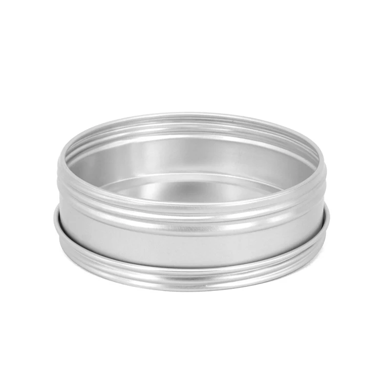 125ml Empty Coffee Tin Box Empty Aluminum Silver Tins Aluminum Jars Large Round Metal Tins
