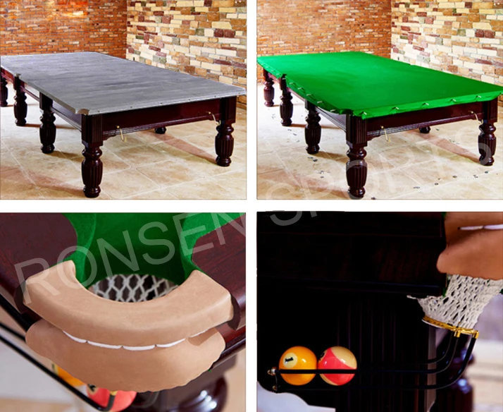 Competitive Price Standard Size New Design Slates Top and Solid Oak Wood 12ft Snooker Table with 6811 Cloth and Northern Rubber