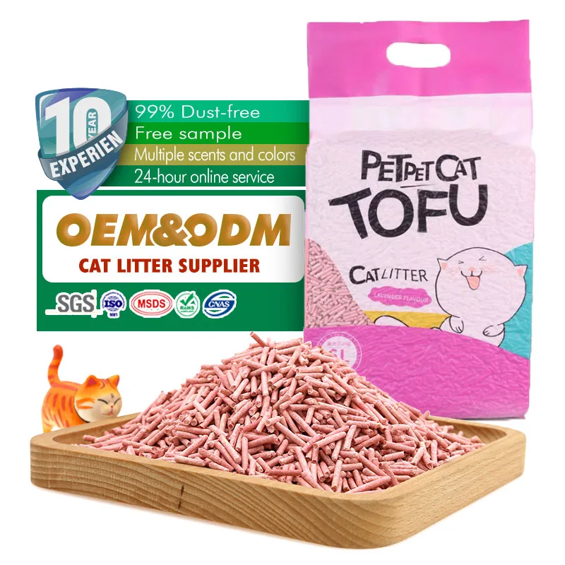 Tofu Cat Litter Buy Flushable OEM 2.0mm Factory Clumping Natural Plant  Strips Can Be Washed Tofu Cat Litter