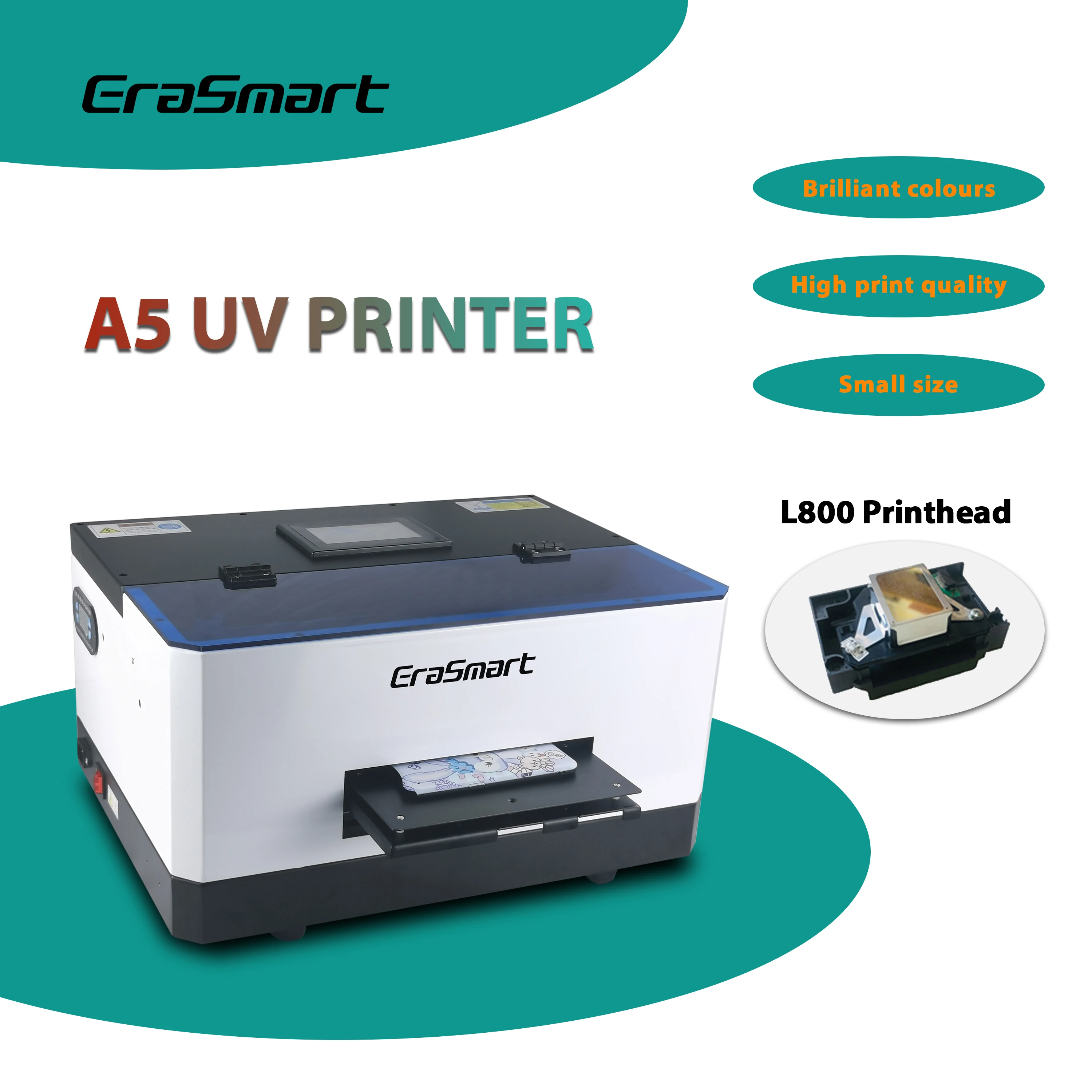 Erasmart the Cheapest Uv Printer Mobile Phone Case Printing Machine A5 Uv Printer