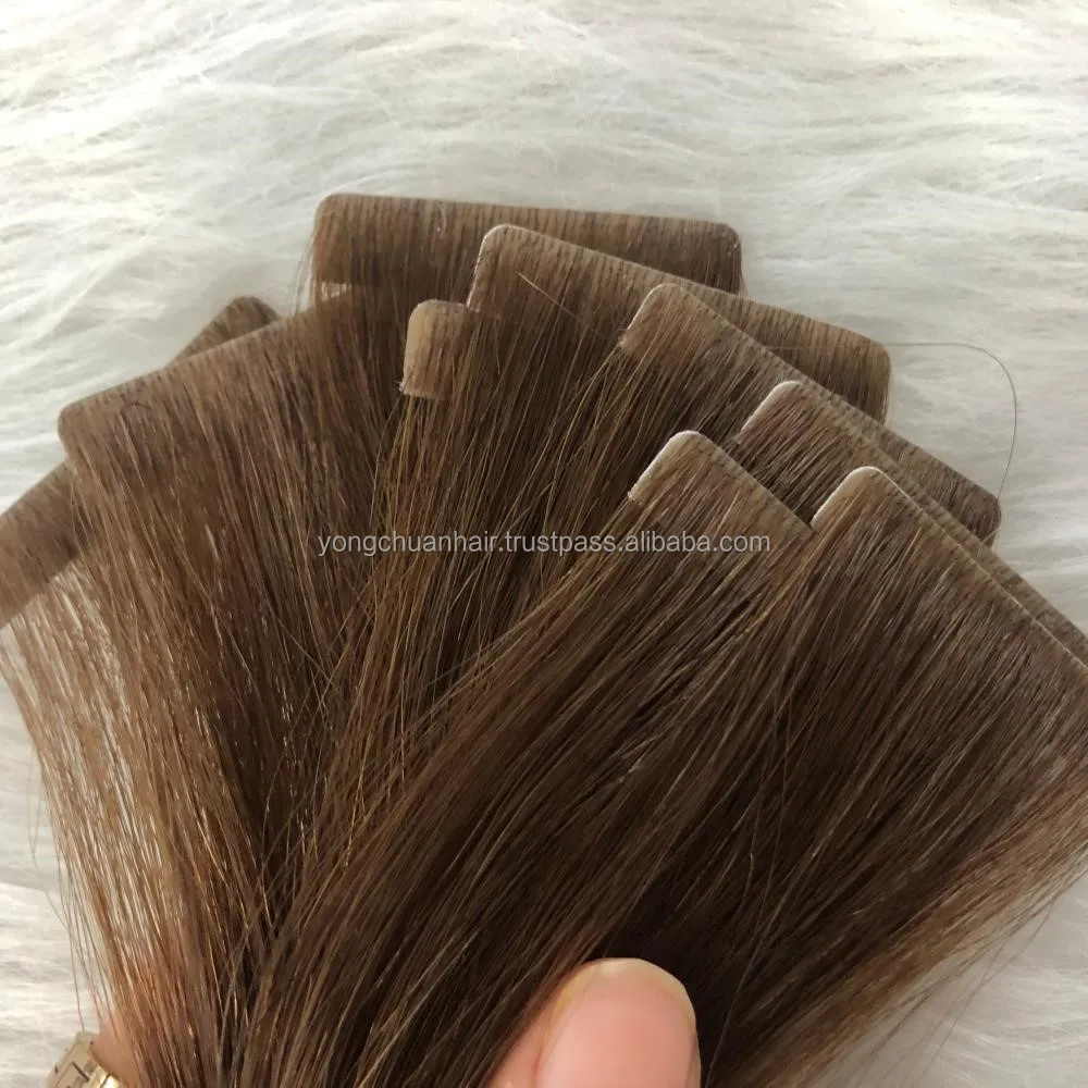 small virgin injection thin invisible russian remy raw tape in extensions human hair making machine real